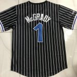 1 Mcgrady Magic Hardwood Classics Maillot à Manche Noir